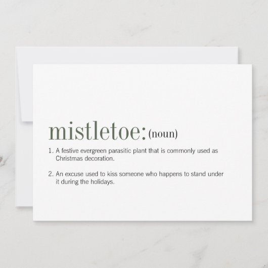 Kerstmis: definitie feestdagenkaart (Voorkant)