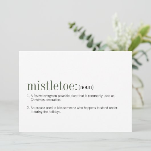 Kerstmis: definitie feestdagenkaart (Staand voorkant)