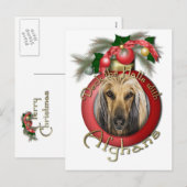 Kerstmis - Dek de Zalen - Afghanen Feestdagenkaart (Voorkant / Achterkant)