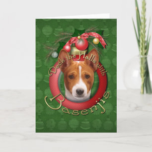 Kerstmis - Dek de Zalen - Basenjis Feestdagen Kaart