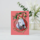 Kerstmis - Dek de Zalen - Bedlingtons Feestdagenkaart (Staand voorkant)