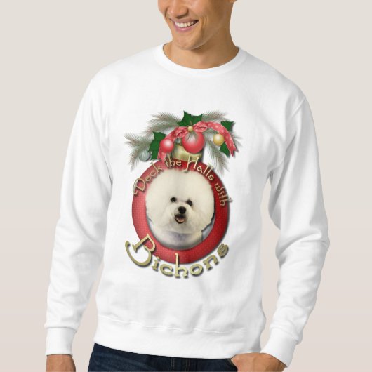 Kerstmis - Dek de zalen - Bichons Trui (Voorkant)