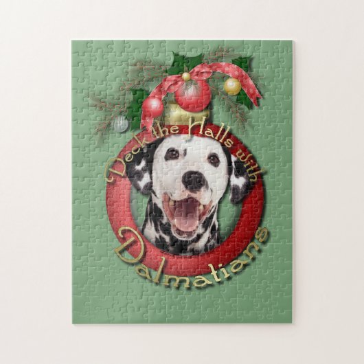 Kerstmis - Dek de zalen - Dalmatiërs Legpuzzel (Verticaal)