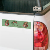 Kerstmis - Dek de zalen - Dekken Bumpersticker (Op Truck)