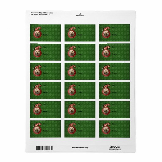 Kerstmis - Dek de zalen - Goldendoedels Etiket (Full Sheet)