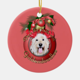 Kerstmis - Dek de zalen - GoldenDoodles - Daisy Keramisch Ornament
