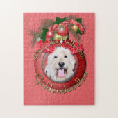 Kerstmis - Dek de zalen - GoldenDoodles - Daisy Legpuzzel (Verticaal)