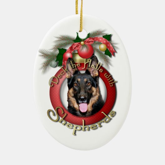 Kerstmis - Dek de zalen - herders - Kuno Keramisch Ornament (Achterkant)