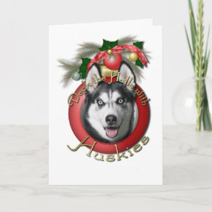 Kerstmis - Dek de zalen - Huskies Feestdagen Kaart
