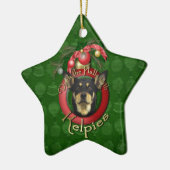 Kerstmis - Dek de zalen - Kelpies Keramisch Ornament (Links)