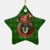 Kerstmis - Dek de zalen - Kelpies Keramisch Ornament (Achterkant)