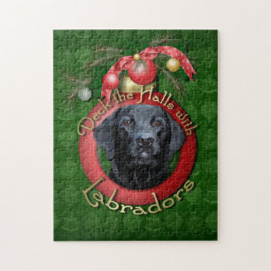 Kerstmis - Dek de zalen - Labradors - Pagina Legpuzzel
