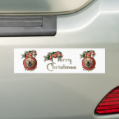 Kerstmis - Dek de zalen - Retrievers - Mickey Bumpersticker (Op auto)