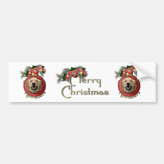 Kerstmis - Dek de zalen - Retrievers - Mickey Bumpersticker (Voorkant)