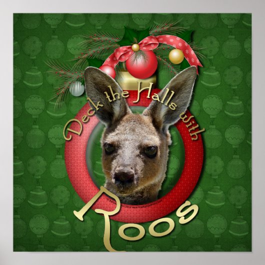 Kerstmis - Dek de zalen - Roos Poster (Voorkant)