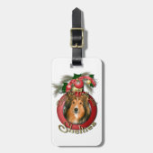 Kerstmis - Dek de zalen - Schudden Bagagelabel (Voorkant verticaal)
