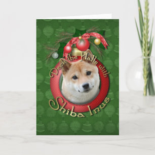 Kerstmis - Dek de Zalen - Shiba Inu Feestdagen Kaart