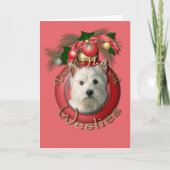 Kerstmis - Dek de Zalen - Westies Feestdagen Kaart (Voorkant)