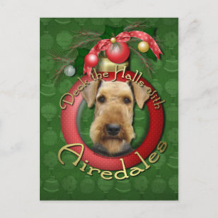 Kerstmis - Dekken van de zalen - Airedales Feestdagenkaart
