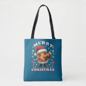 Kerstmis Denim Jas Tote Bag (Voorkant)