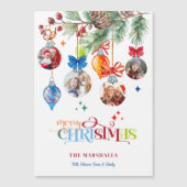 Kerstmis denneboom & kerstballen 4 foto (Voorkant)