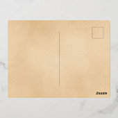 Kerstmis Dennentakken Foto Groen Folie Feestdagen Briefkaart (Achterkant)