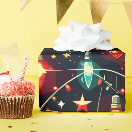 Kerstmis Design Patroon 4 Cadeaupapier (Verjaardagsfeest)