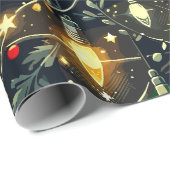 Kerstmis Design Patroon 4 Cadeaupapier (Rol Hoek)