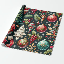 Kerstmis Design Patroon 9 Cadeaupapier