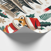 Kerstmis Design Patroon - Japan Thema 2 Cadeaupapier (Hoek)