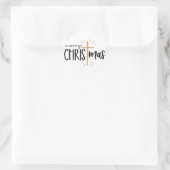 Kerstmis Design Ronde Sticker (Tas)
