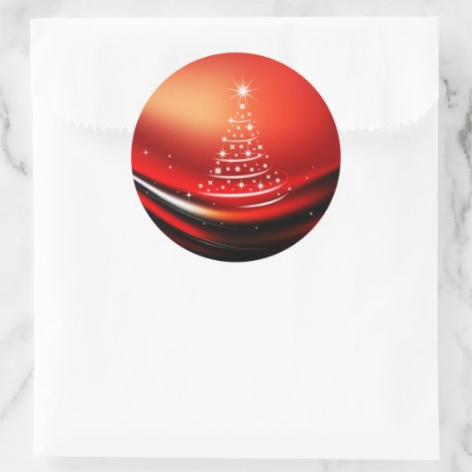 KERSTMIS DESIGN RONDE STICKER (Tas)