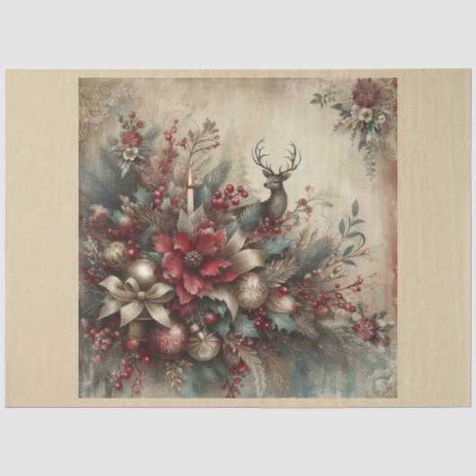 Kerstmis Design Serie 25 Tissuepapier (Voorkant)