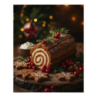 Kerstmis dessert poster