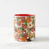 Kerstmis dessert tweekleurige koffiemok (Center)