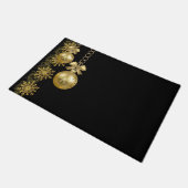 Kerstmis deurmat, gouden ballen deurmat (Schuin)