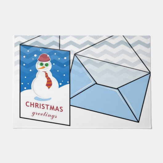 Kerstmis deurmat, Sneeuwman Deurmat (Voorkant)