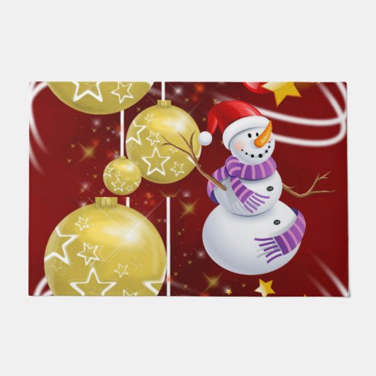 Kerstmis deurmat, Sneeuwman Deurmat (Voorkant)