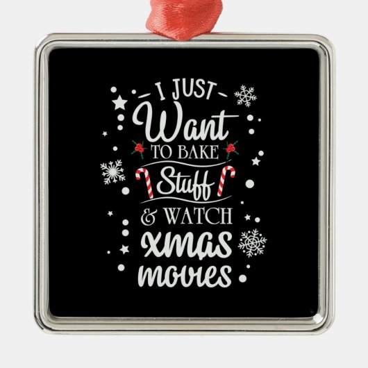 Kerstmis die ik alleen wil maken metalen ornament (Voorkant)