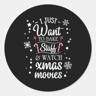 Kerstmis die ik alleen wil maken ronde sticker