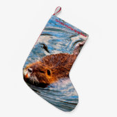 Kerstmis die mijn oude bever tegenhoudt kleine kerstsok (Voorkant (Hangend))