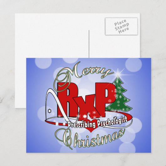 Kerstmis die van RxP Psycholoog voorschrijven Feestdagenkaart (Voorkant / Achterkant)