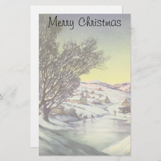 Kerstmis, diepgevroren meer met ijsboers briefpapier (Voorkant / Achterkant)