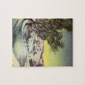 Kerstmis, diepgevroren meer met ijsboers legpuzzel (Horizontaal)