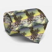 Kerstmis, diepgevroren meer met ijsboers stropdas (Opgerold)