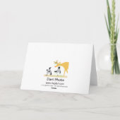Kerstmis Dieren Feestdagen Kaart (Achterkant)