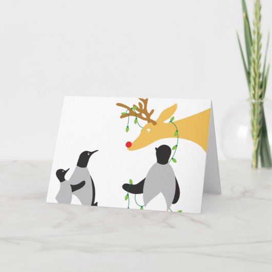 Kerstmis Dieren Feestdagen Kaart (Voorkant)