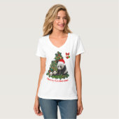 Kerstmis dieren t-shirt (Voorkant volledig)