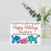 Kerstmis - Dierenartsen - Groomers - SRF Feestdagenkaart (Staand voorkant)