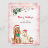 Kerstmis Diergeneeskundige Vakantie Feestdagenkaart (Voorkant / Achterkant)